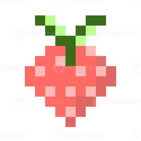 Strawberry pixel art 27730686 PNG