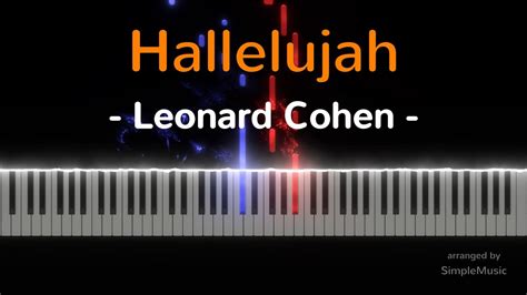 Hallelujah Leonard Cohen Piano Tutorial Youtube