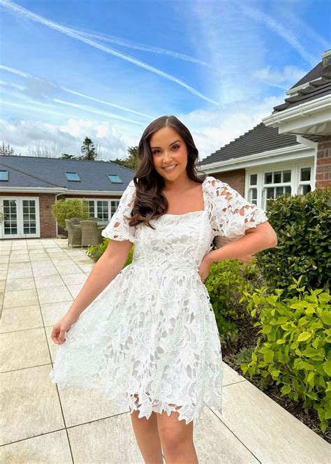 In The Style Jac Jossa White Lace Corset Dress Matalan