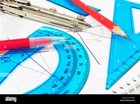 Geometry Equipment Close Up Stock Photo Alamy