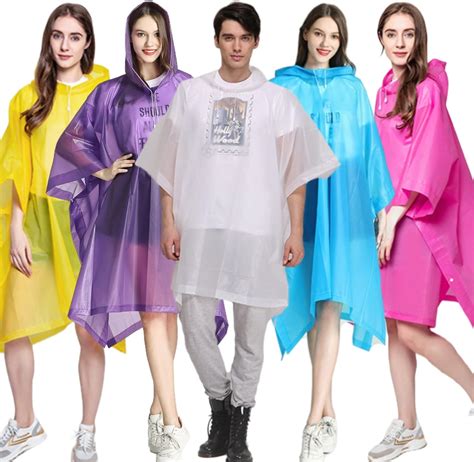 Poncho De Lluvia Impermeable Para Adultos Paquete De Abrigos