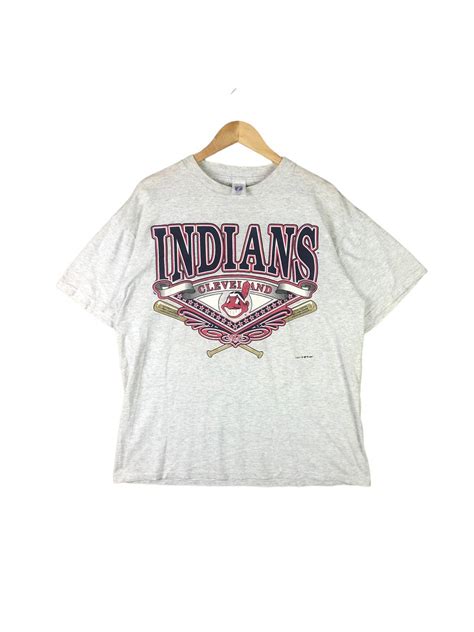 Vintage Vintage Mlb Indians Cleveland Big Logo Tshirt Grailed