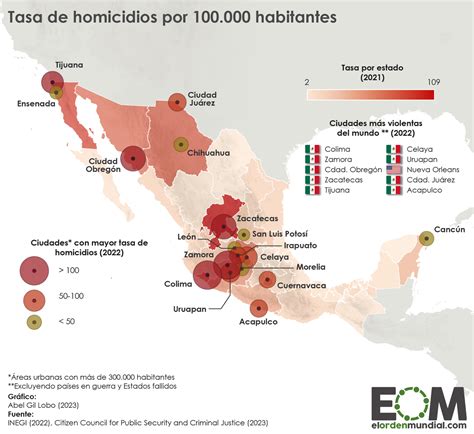 El Mapa De La Violencia En México Mapas De El Orden Mundial Eom