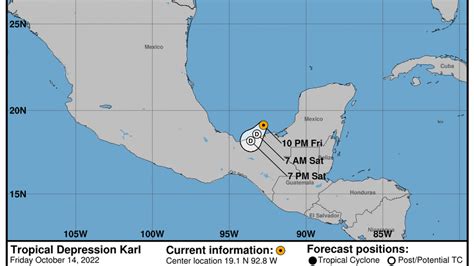 Tropical Depression Karl Path Advisory And Warnings Biloxi Sun Herald