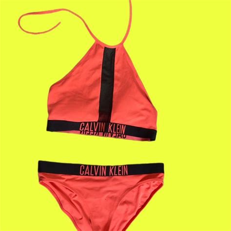 Calvin Klein Womens Pink Bikinis And Tankini Sets Depop