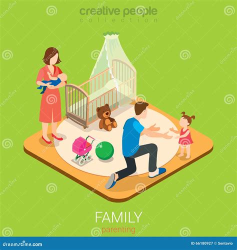 Family Time Vector Illustration Set, Happy Family Characters Spend Time