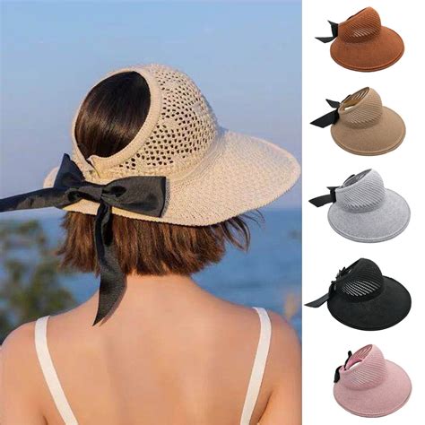 Dress Choice Women Sun Visors Wide Brim Foldable Packable Roll Up