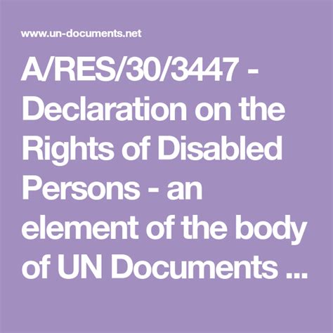 Ares303447 Declaration On The Rights Of Disabled Persons An