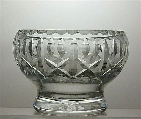 Royal Brierley Crystal Regent Cut Glass Rose Bowl Etsy