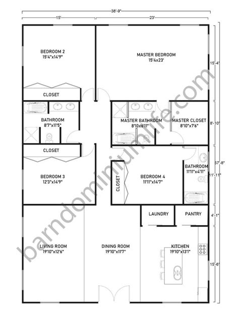 Single Story Barndominium Floor Plans 8 Great Ideas Pole Barn House