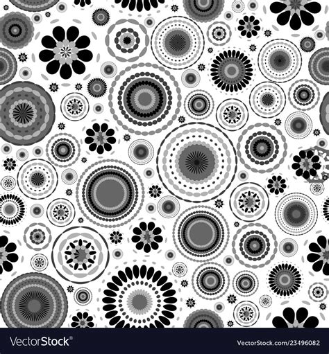 Black White Flower Wallpaper