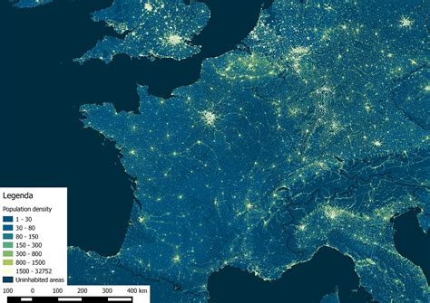 Population Density Of France Mapped Vivid Maps