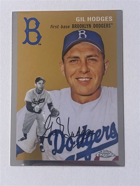 Topps Chrome Platinum Anniversary Base Gil Hodges Brooklyn