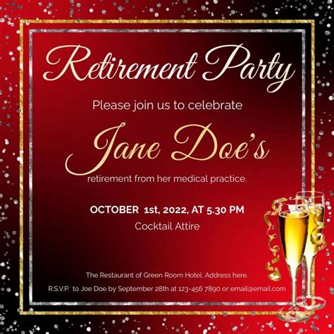 Retirement Party Invitation Template