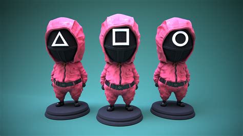 Squid Game Pink Soldier Ready For 3d Print 3d Model 3d Printable Cgtrader