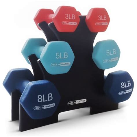 Holahatha And Pound Dumbbell Hand Weight Set With Storage Rack