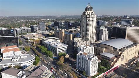 Sandton Skyline at Johannesburg in Gauteng South Africa. Stock Footage ...