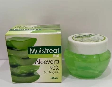 Moisturizing Aloevera Gel Glass Cosmetic Jar Packaging Size 100 Gram