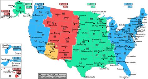 Usa Time Zones Map With Current Local Time 24 Hour Format 58 Off