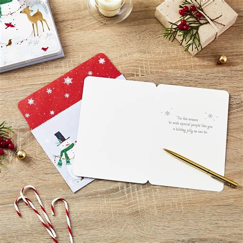 Hallmark Tarjetas De Navidad En Caja Mu Eco De Nieve Y Reno