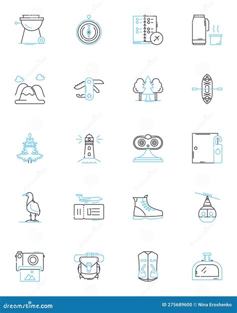 Autonomous Vehicles Linear Icons Set Automation Self Driving