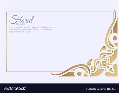 Floral background golden banner design Royalty Free Vector