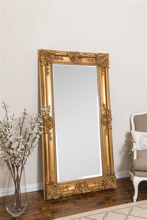 French Traditional Mayfair Gold Leaner Mirror In 2021 Gold Floor