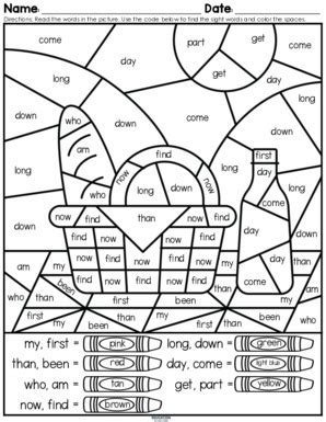 Summer Color By Number First Grade ELA Education To The Core Premium