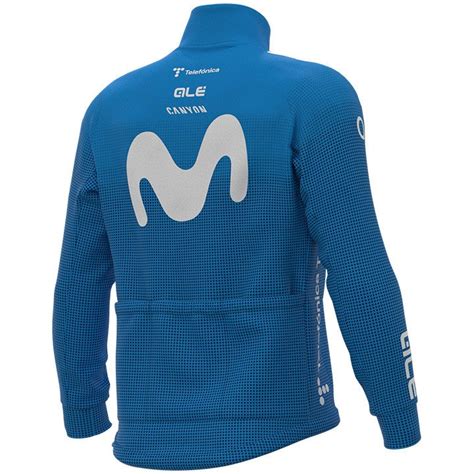 Movistar Team Thermal Jacket Blue