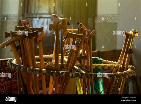 Prayer Canes Inside Coptic Church Asmara Stock Photo Alamy