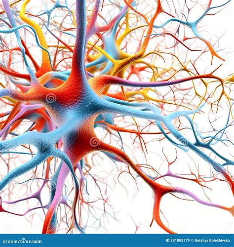 Colorful Synapses Of Neural Communication In The Human Brain The Human