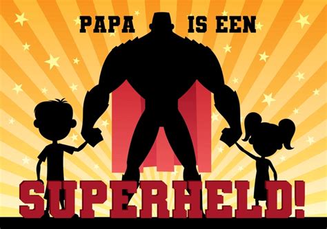 Vaderskaart Onze Papa Is Een Superheld Cartoon Kaartjeposten Nl