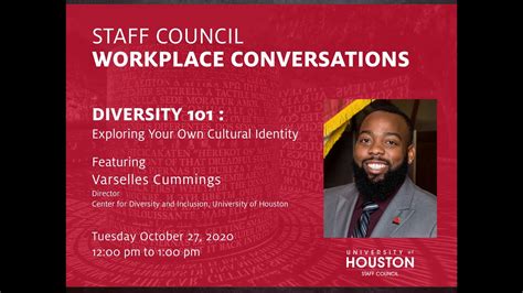 UH Staff Council Workplace Conversation Event Diversity 101 Exploring