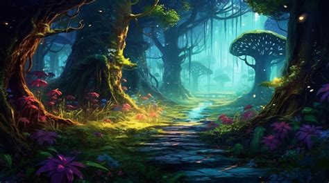 Premium Ai Image Journey Through The Enchanted Forest Follow The Path