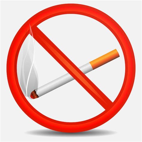 Panneau D Interdiction De Fumer Avec Le Symbole D Une Cigarette Allum E