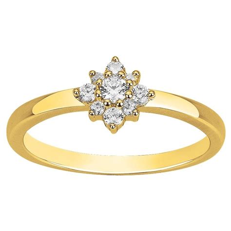 Bague fantaisie femme carador en plaqué or avec oxydes de zirconium