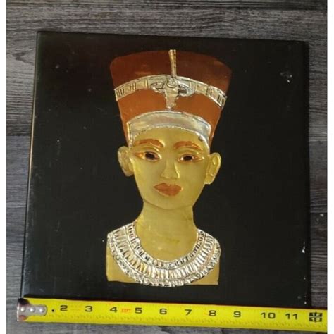 Unbranded Accents Ancient Egyptian Metallic 3d Head Figure Ceramic