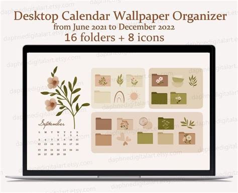 The Desktop Calendar Wallpaper Organizer From June To December Is