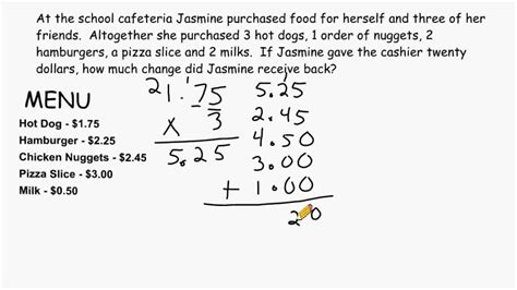 Multiplying Decimals Word Problem Worksheet