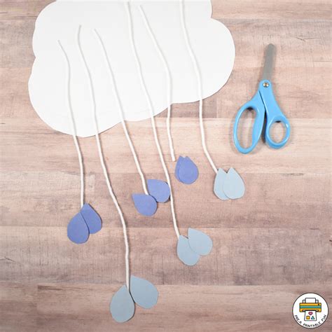 Rain Cloud Preschool Craft Tutorial Pre K Printable Fun