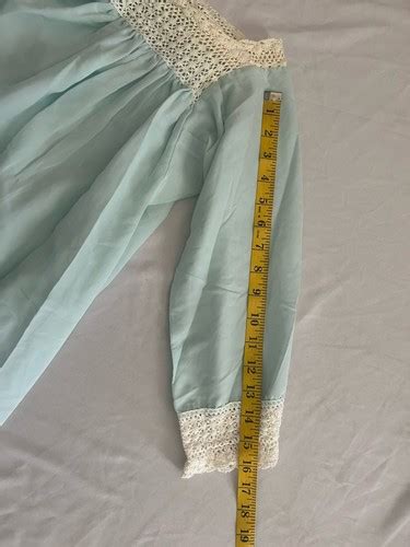 Vintage S Iris Lingerie Silk Blend Nightgown Womens Size Small Powder Blue Ebay