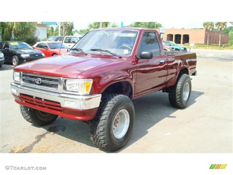 Garnet Red Pearl 1992 Toyota Pickup Deluxe Regular Cab 4x4 Exterior