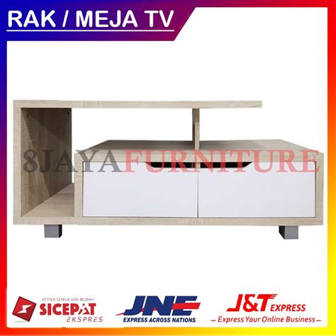 Jual Rak Tv Meja Tv Lunar LVR 126 Minimalis 2 Laci Kayu 100 X 40 X 48