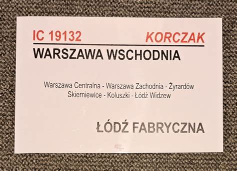 IC Korczak Tablica Relacyjna PKP InterCity Warszawa Białołęka OLX pl