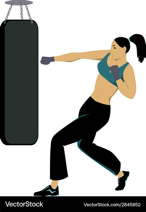 Kickboxing Training Royalty Free Vector Image Vectorstock