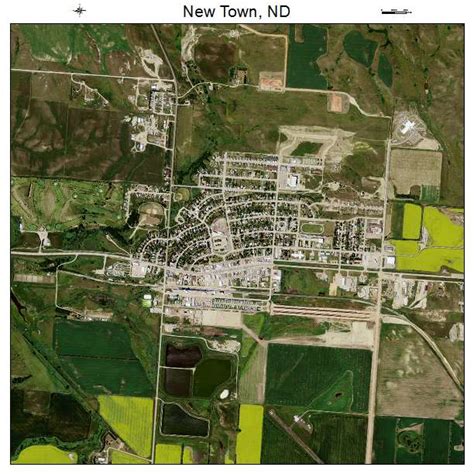 Aerial Photography Map of New Town, ND North Dakota