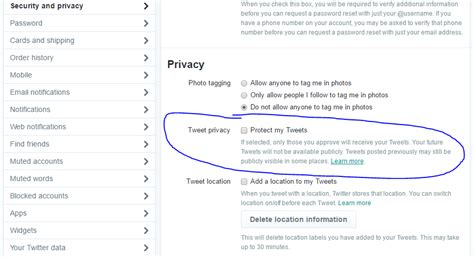 Twitter Privacy
