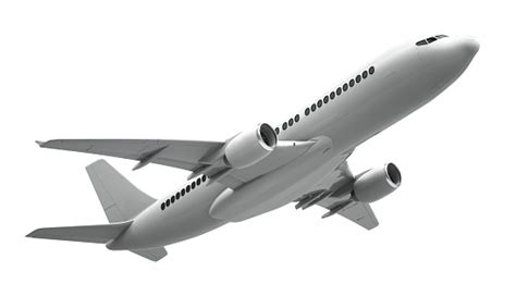 High Detailed White Plane 3d Rendering On A White Background Airplane ...