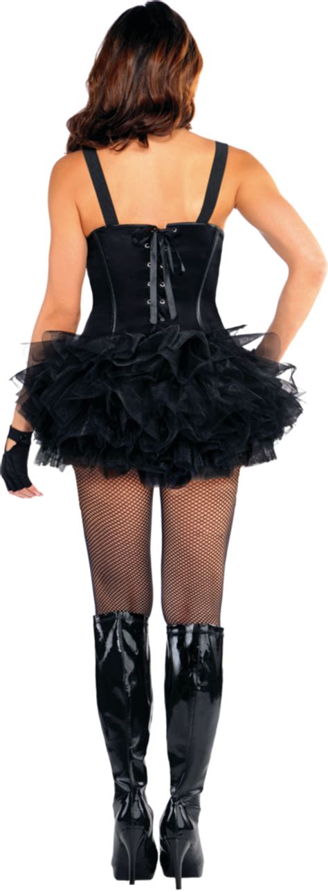 Costume Dagent Du Swat Femmes Tenue Noire Avec Corsettutushorts