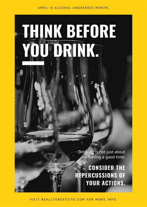 Free Custom Printable Alcohol Awareness Poster Templates Canva